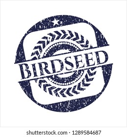 Blue Birdseed distress rubber stamp