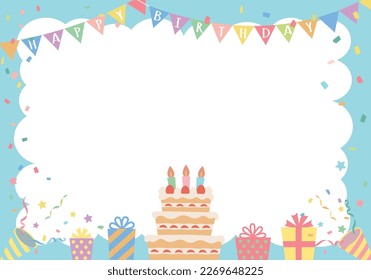 Blue birthday card (horizontal)
happy birthday