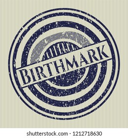 Blue Birthmark distressed rubber grunge texture seal