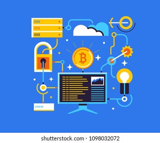 Blue bitcoin design