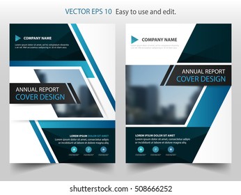 Blue black abstract annual report Brochure design template vector. Business Flyers infographic magazine poster.Abstract layout template ,Book Cover presentation portfolio.