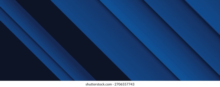 Blue and black abstract background with bold diagonal layered stripes.