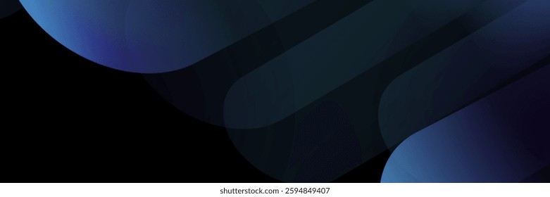 blue and black abstract background with diagonal round shape elements. Minimalist geometric. Modern design. Suitable for covers, banners, brochures, headers, presentations, websites, companies. vector
