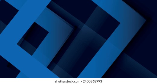 Brillo de geometría de fondo abstracto azul y vector de elemento de capa para el diseño de presentación.