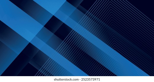 Blue black abstract background geometry shine and layer element vector for presentation design. Suit for business, corporate, institution, party, festive,