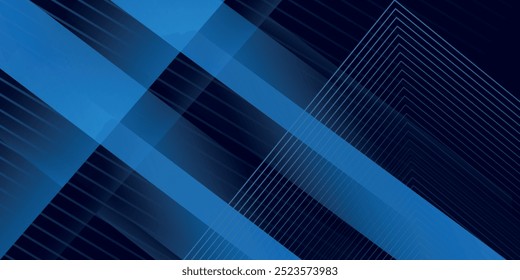 Blue black abstract background geometry shine and layer element vector for presentation design. Suit for business, corporate, institution, party, festive,
