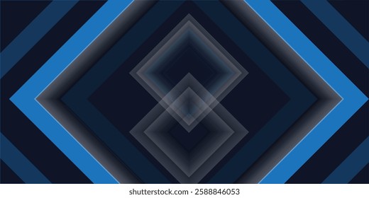 Blue black abstract background geometry shine and layer element vector for presentation design. Suit for business, corporate, institution, party, festive