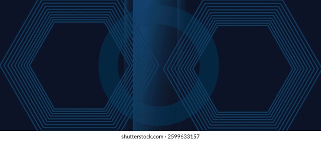 Blue black abstract background geometry shine and layer element vector for presentation design. Suit for business, corporate, institution, party, festive, seminar, and talks