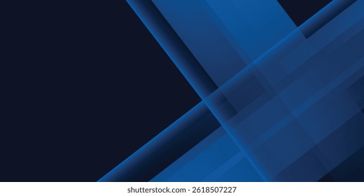 Blue black abstract background geometry shine and layer element vector for presentation design. vector eps10