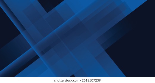 Blue black abstract background geometry shine and layer element vector for presentation design. vector eps10