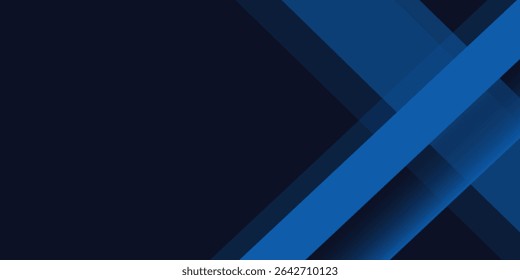 Blue black abstract background geometry shine and layer element vector for presentation design. Suit for business, corporate, institution, party, festive, seminar, and talks