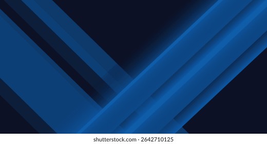 Blue black abstract background geometry shine and layer element vector for presentation design. Suit for business, corporate, institution, party, festive, seminar, and talks