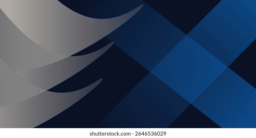 Blue black abstract background geometry shine and layer element vector for presentation design. Suit for business, corporate, institution, party, festive, seminar, and talks