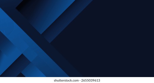 Blue black abstract background geometry shine and layer element vector for presentation design. Suit for business, corporate, institution, party, festive, seminar, and talks

