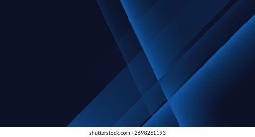Blue black abstract background geometry shine and layer element vector for presentation design. Suit for business,