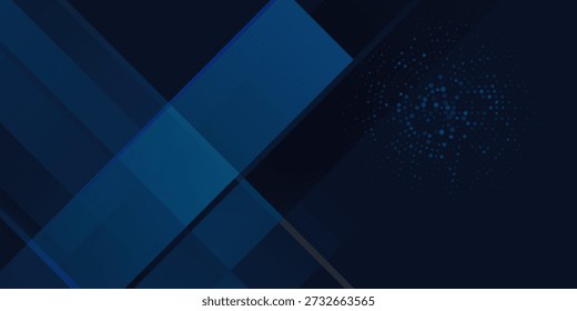 Blue black abstract background geometry shine and layer element vector for presentation design. Suit for business, corporate, institution, party, festive, seminar, and talks