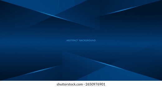 Blue and black abstract background with modern geometric lines.