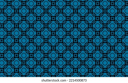 blue and black abstract background with seamless pattern. geometric pattern - stock vector.	