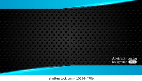 Fondo de negocios Abstractas azul y negro. Diseño de Vector.
