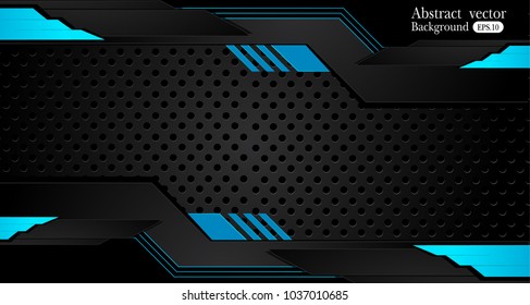 blue and black Abstract business background.Vector design.
