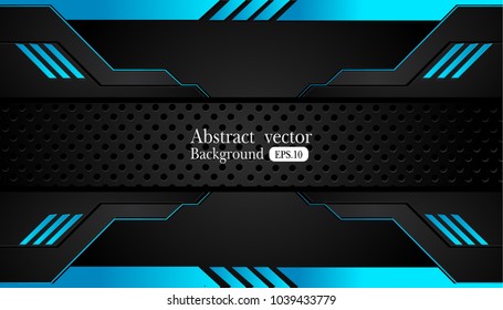 blue and black Abstract business background.Vector design.
