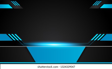 blue and black Abstract business background.Vector design. 