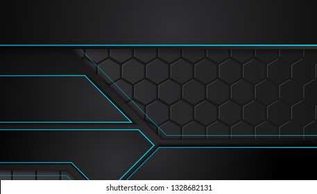 blue and black Abstract business background.Vector design. 