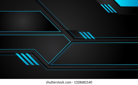 blue and black Abstract business background.Vector design. 