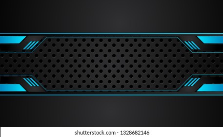 blue and black Abstract business background.Vector design. 