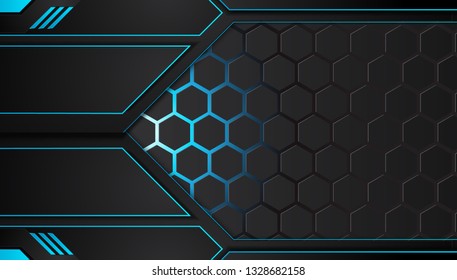 blue and black Abstract business background.Vector design. 