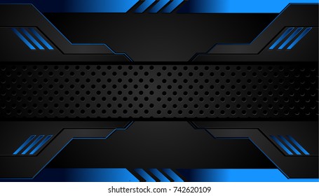 Blue and black Abstract business background.Vector design.
