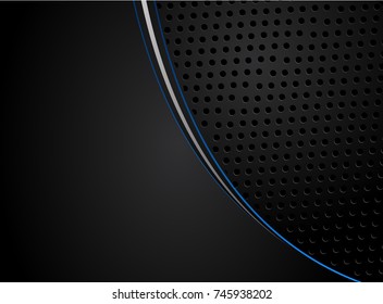 Blue and black Abstract business background.Vector design.