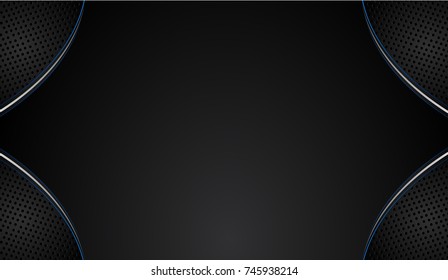 Blue and black Abstract business background.Vector design.