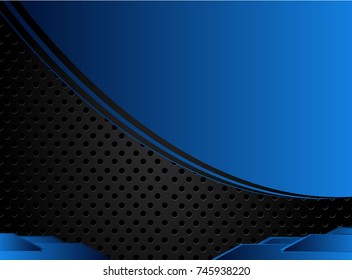 Blue and black Abstract business background.Vector design.