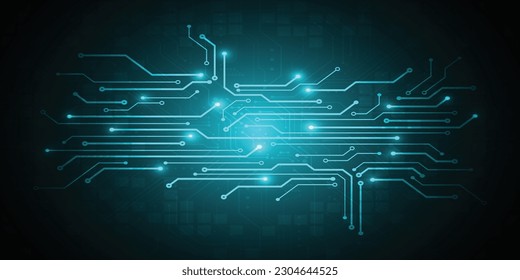 Fondo de tecnología digital abstracta azul y negro
