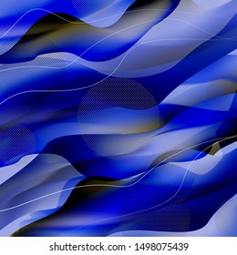 Blue black abstract fantasy background 