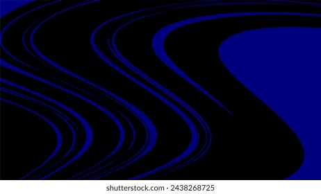 blue and black abstract fluid background wavy line