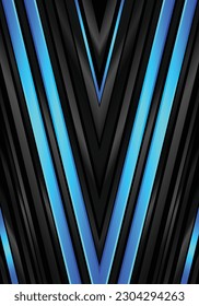 Blue - Black Abstract Glowing Diagonal Line Background, Vector File