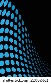 vector de fondo con punto medio abstracto azul y negro. Patrón futurista, punto, fondo de onda.