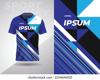 blue black abstract tshirt sports jersey design for football soccer racing gaming motocross cycling running