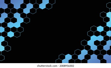 Blue and black abstract vector design background