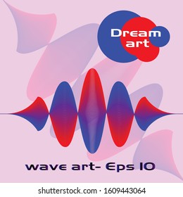 Blue and black abstract wave art vector back ground.