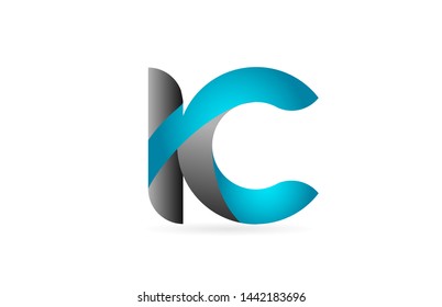 blue black alphabet letter IC I C combination logo design suitable for a company or business
