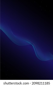 blue and black background with blue gradient line art waves. futuristic graphics with sound wave technology concept. digital design with a monochrome cover. modern templates