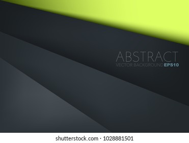 Blue black background vector with green layer and space for text and background design