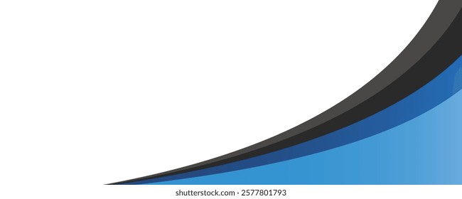 Blue And Black Banner Background Vector Creative Design. Can Be Used For Design Brochure, Website, Template Corporate, Advertising, Business Presentation