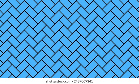 Blaue und schwarze Ziegelwand oder Bodenhintergrund