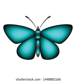 Blue black butterfly, vector design