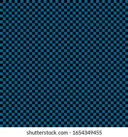 Blue and black checkerboard seamless pattern. Race flag design.