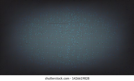Blue and Black Circuit Microchip on Technology Background,Hi-tech Digital and security Concept design,Free Space For text in put,Vector illustration.
